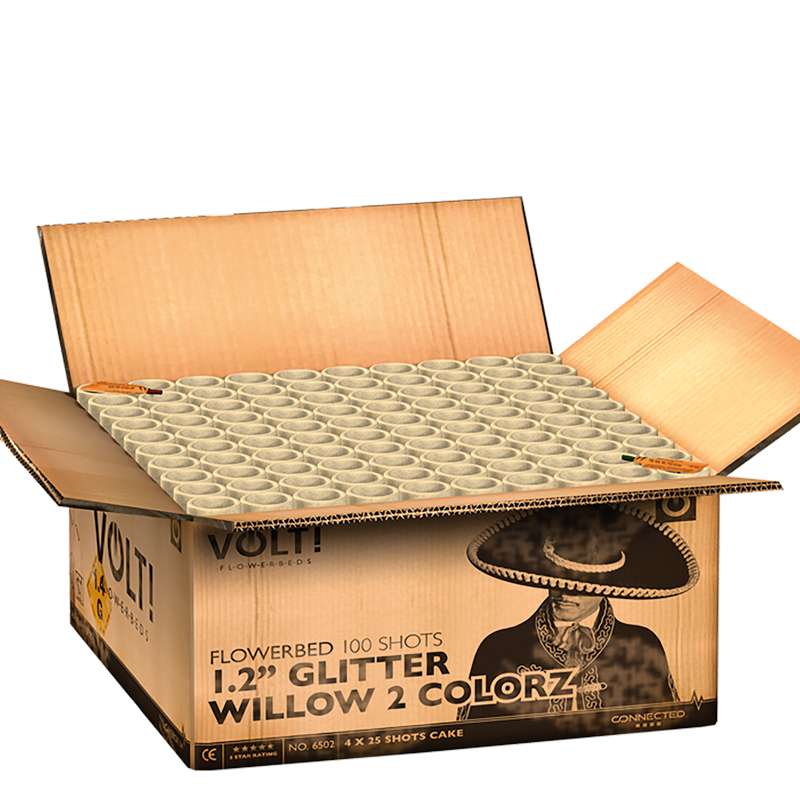 Volt! - 1.2" Glitter Willow 2 Colorz (2 kg kruit)